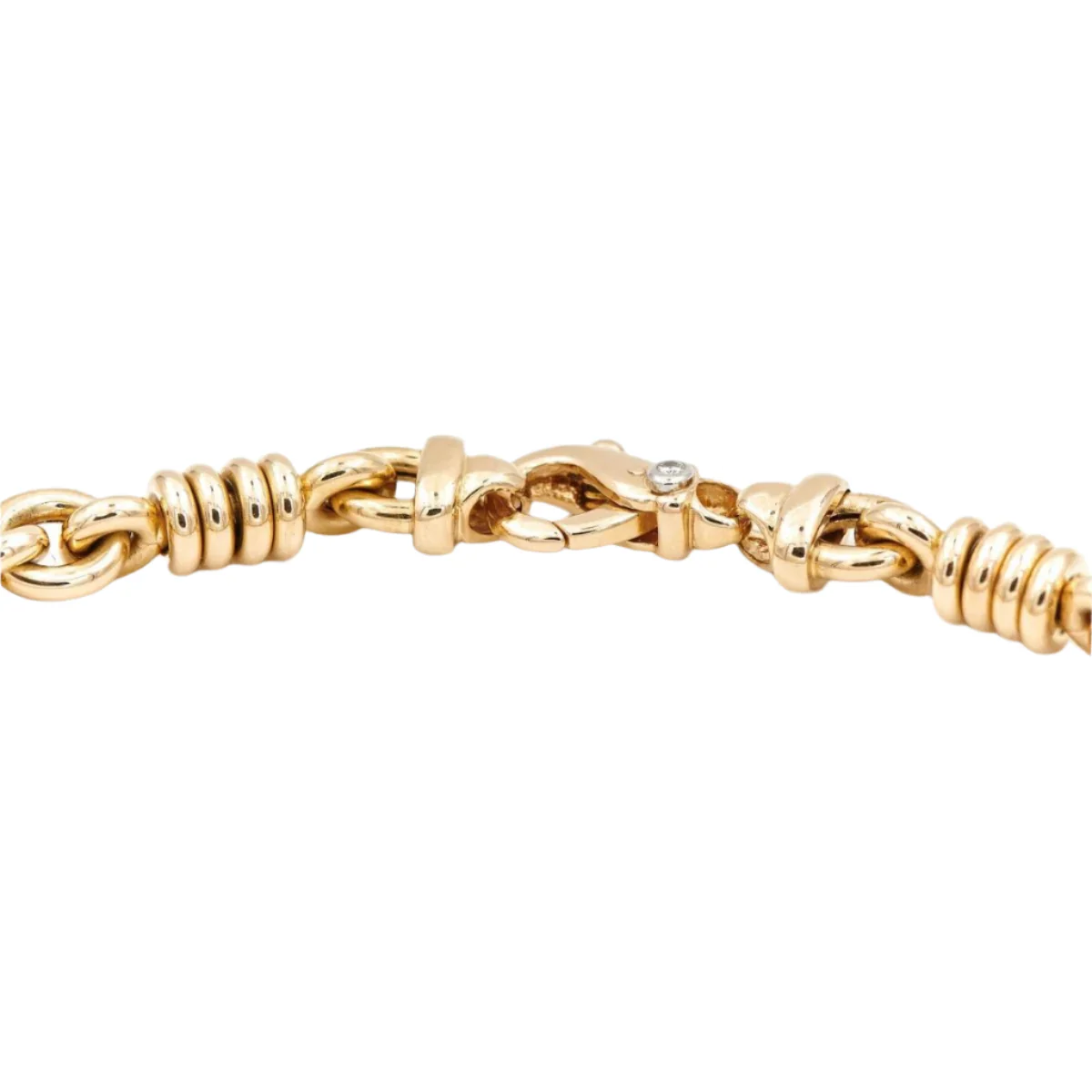 Collier Chaîne en or jaune, or blanc et diamant - Image 5