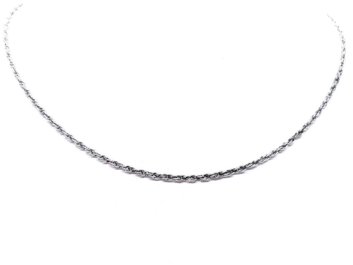 Collier Chaîne Or blanc - Image 3