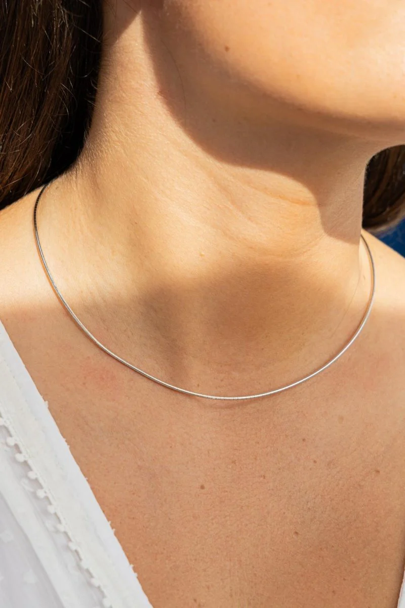 Collier Chaine Or blanc - Image 2