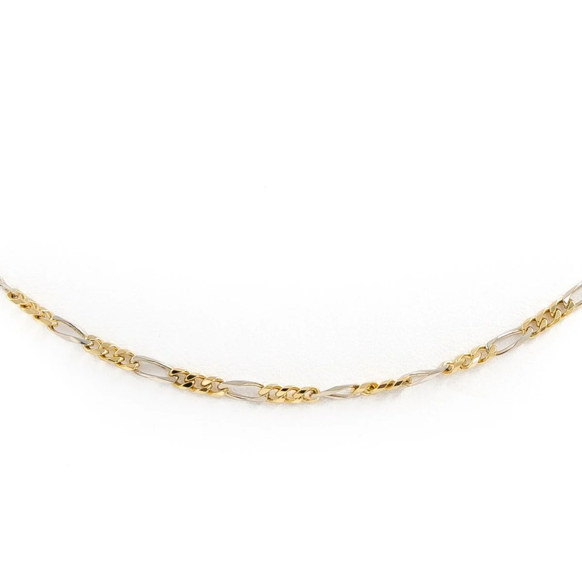 Collier Chaîne maille cheval en 2 ors