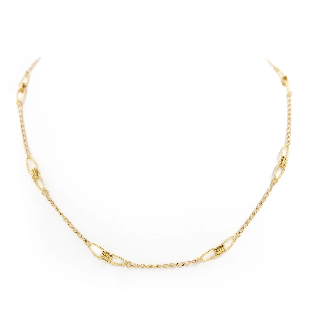 Collier Chaîne maille fantaisie en or jaune