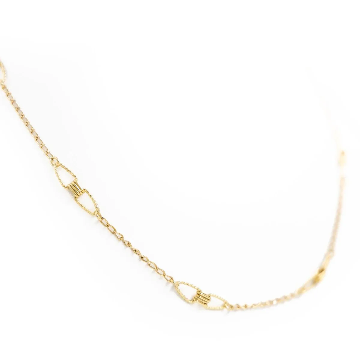 Collier Chaîne maille fantaisie en or jaune - Image 2