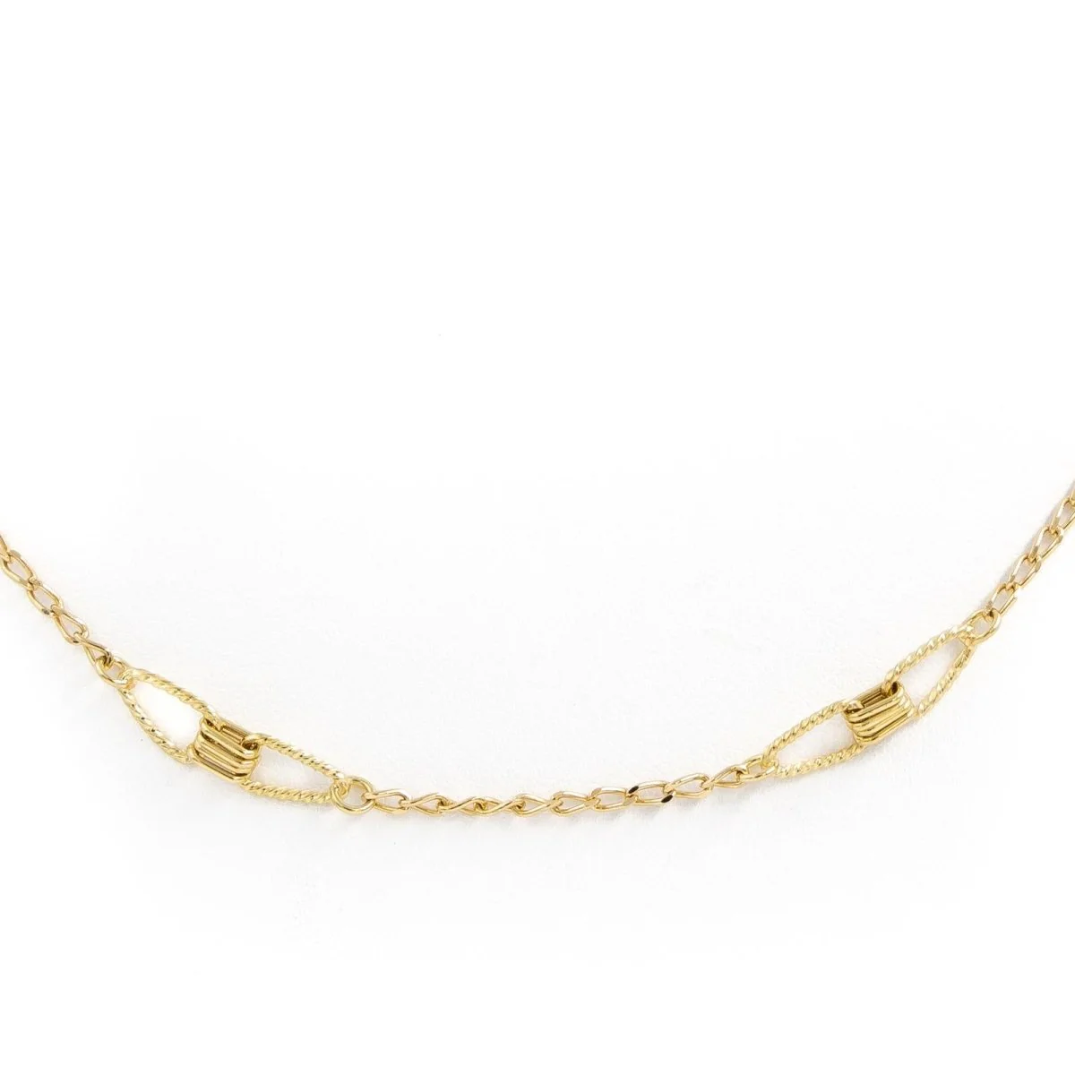 Collier Chaîne maille fantaisie en or jaune - Image 4