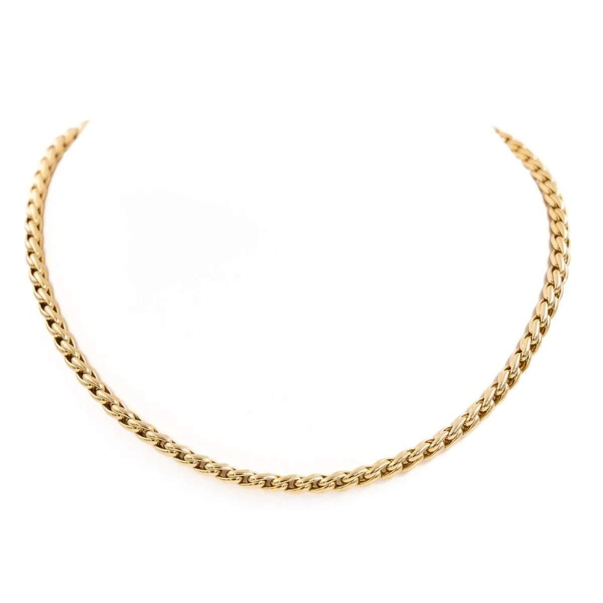 Collier Chaîne maille palmier en or jaune
