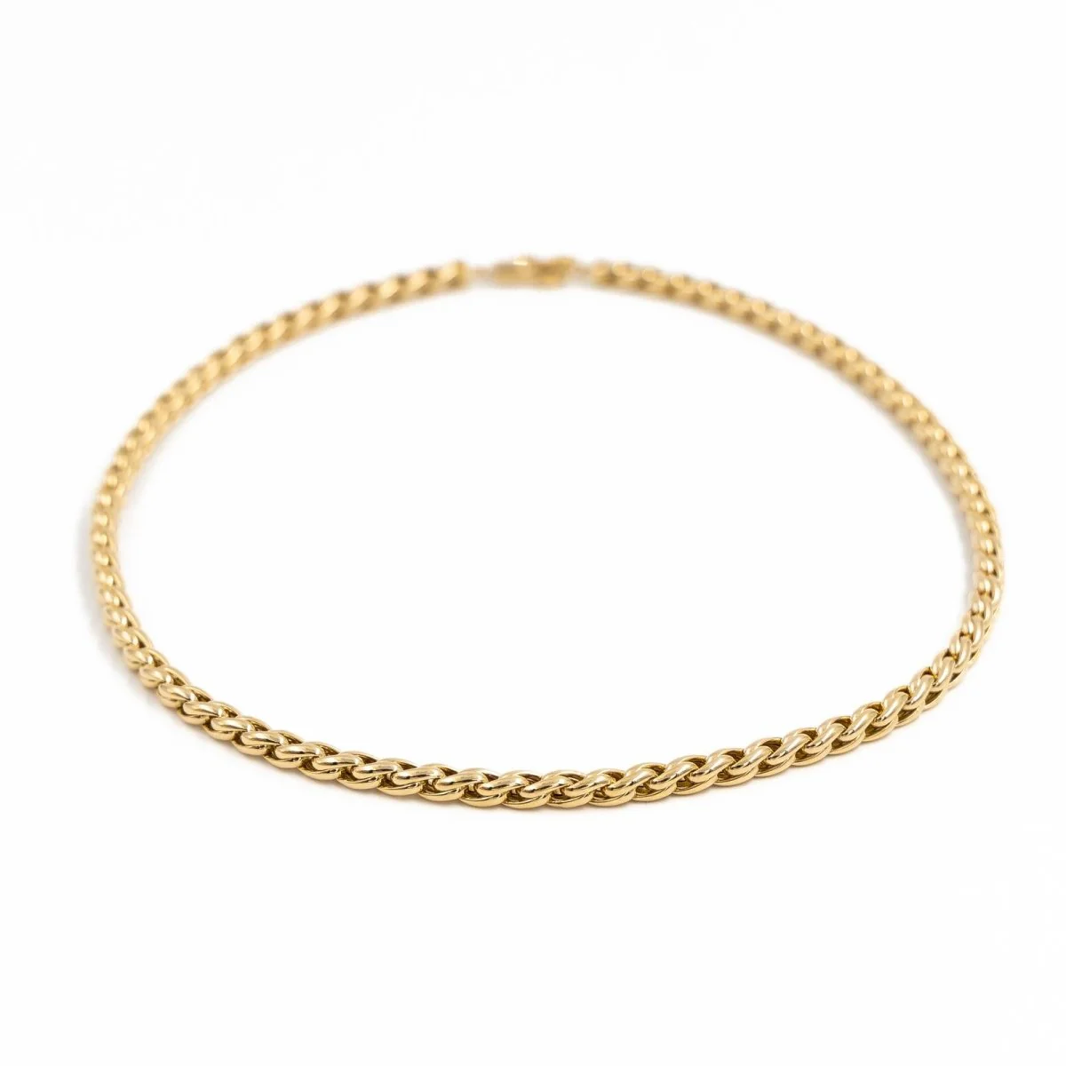 Collier Chaîne maille palmier en or jaune - Image 2