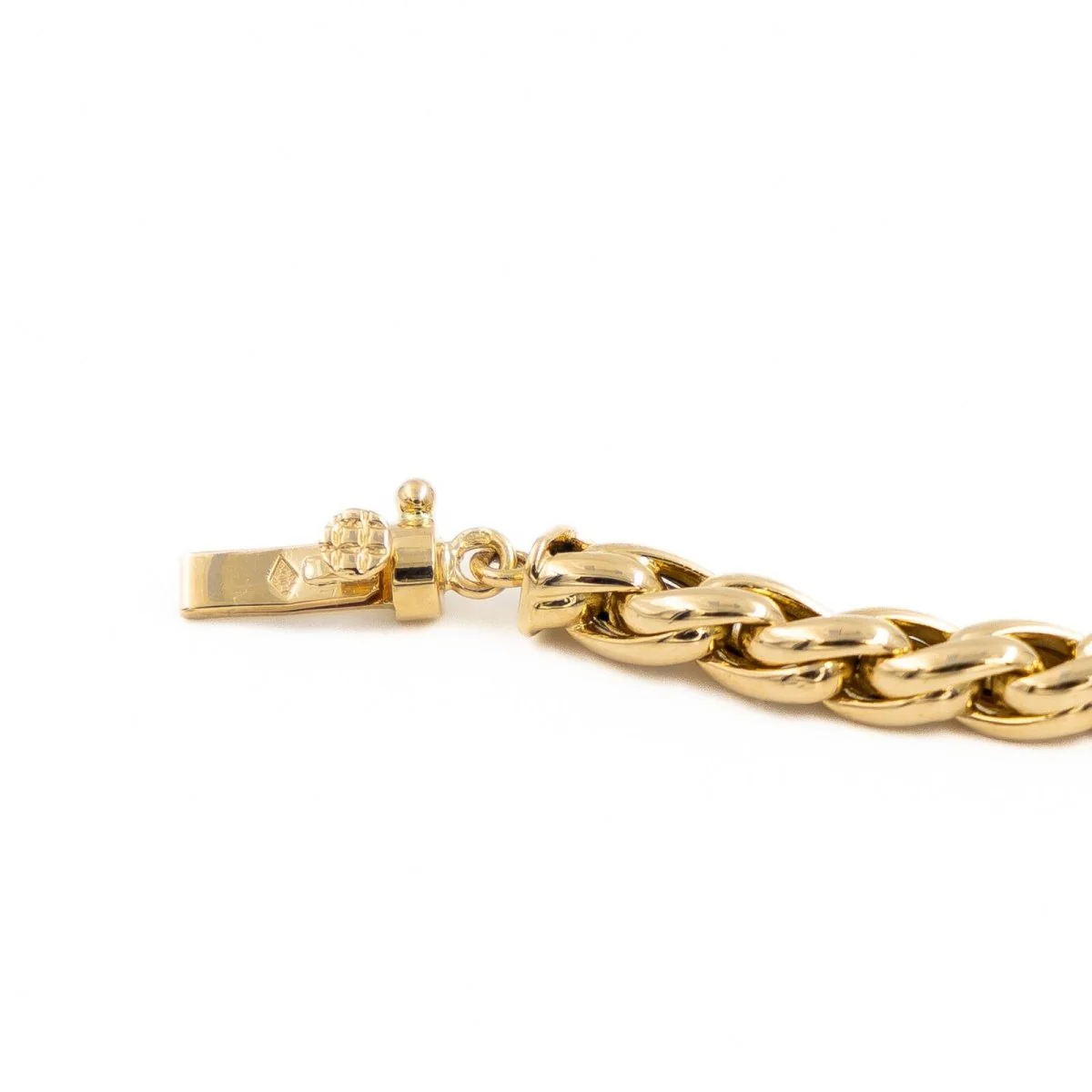 Collier Chaîne maille palmier en or jaune - Image 3