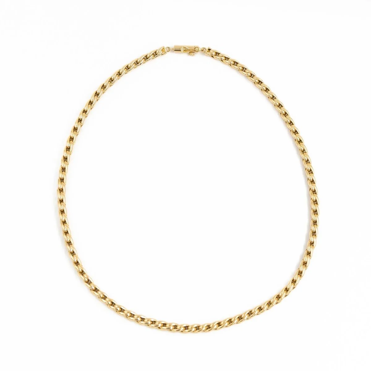 Collier Chaîne maille palmier en or jaune - Image 5