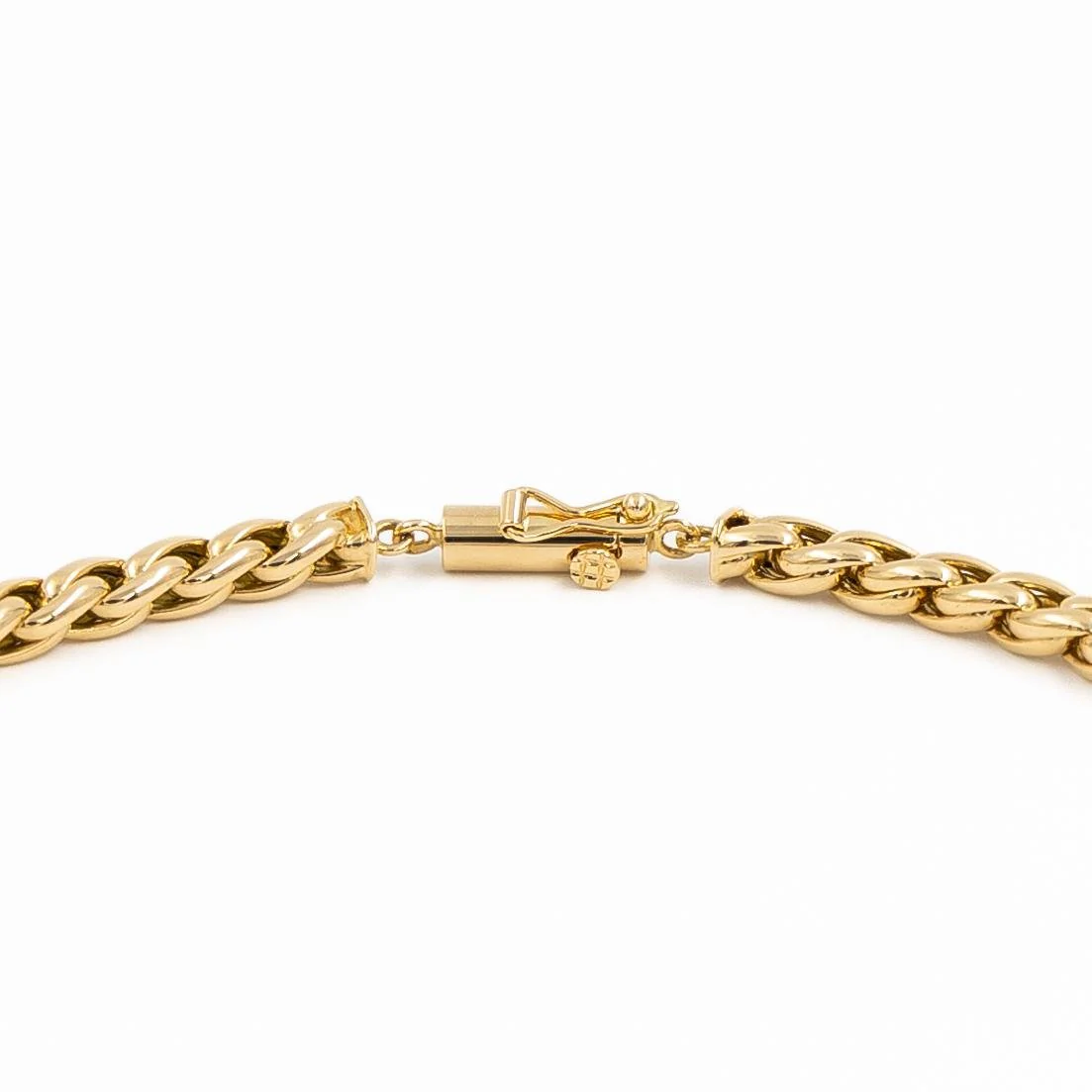 Collier Chaîne maille palmier en or jaune - Image 6