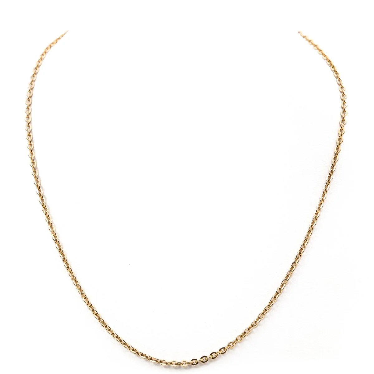 Collier Chaîne maille jaseron en or jaune