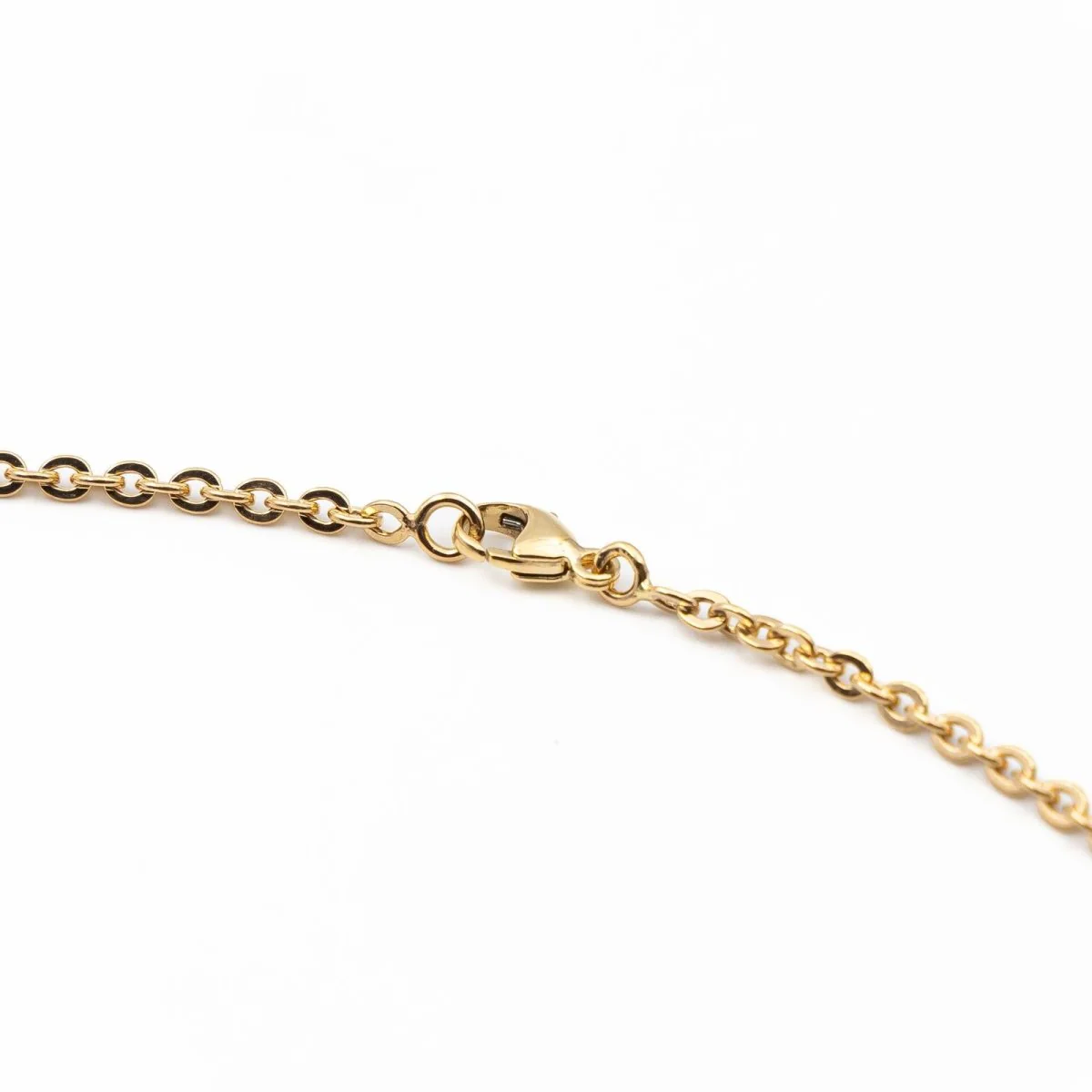 Collier Chaîne maille jaseron en or jaune - Image 4