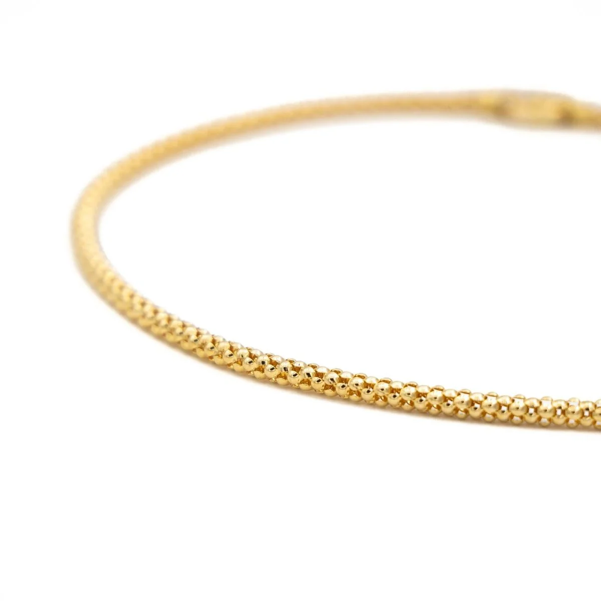Collier Chaîne maille popcorn en or jaune - Image 6