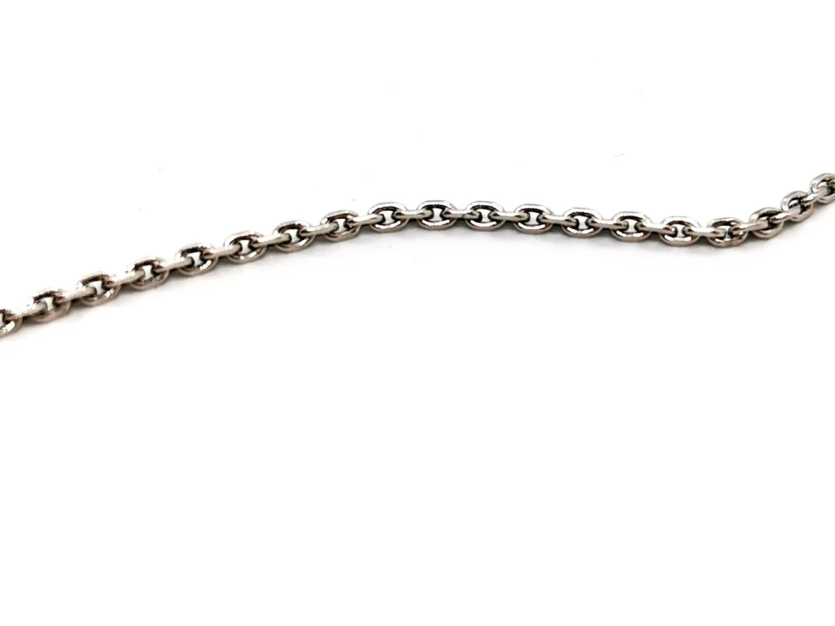 Collier Pendentif oval en or blanc et diamants - Image 6