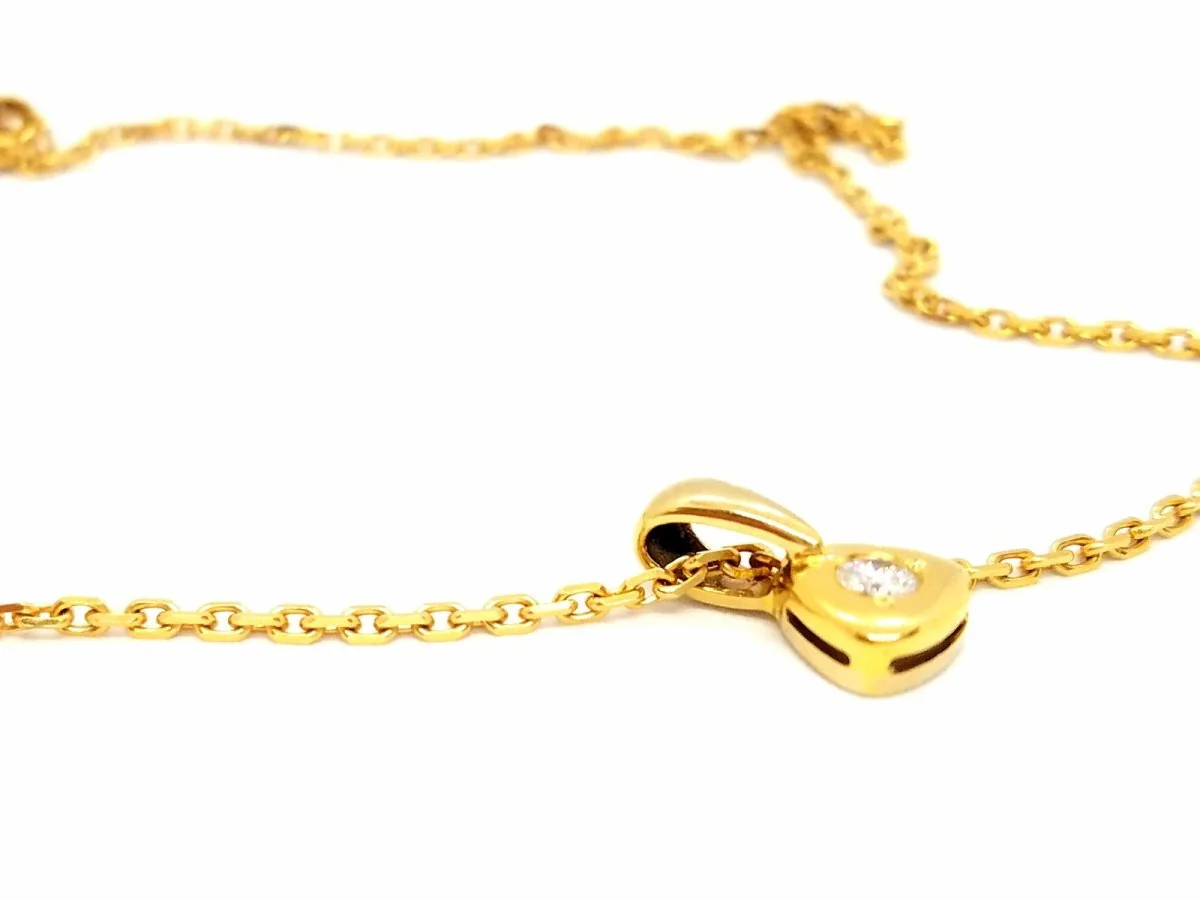 Collier Pendentif en or jaune et diamants - Image 6