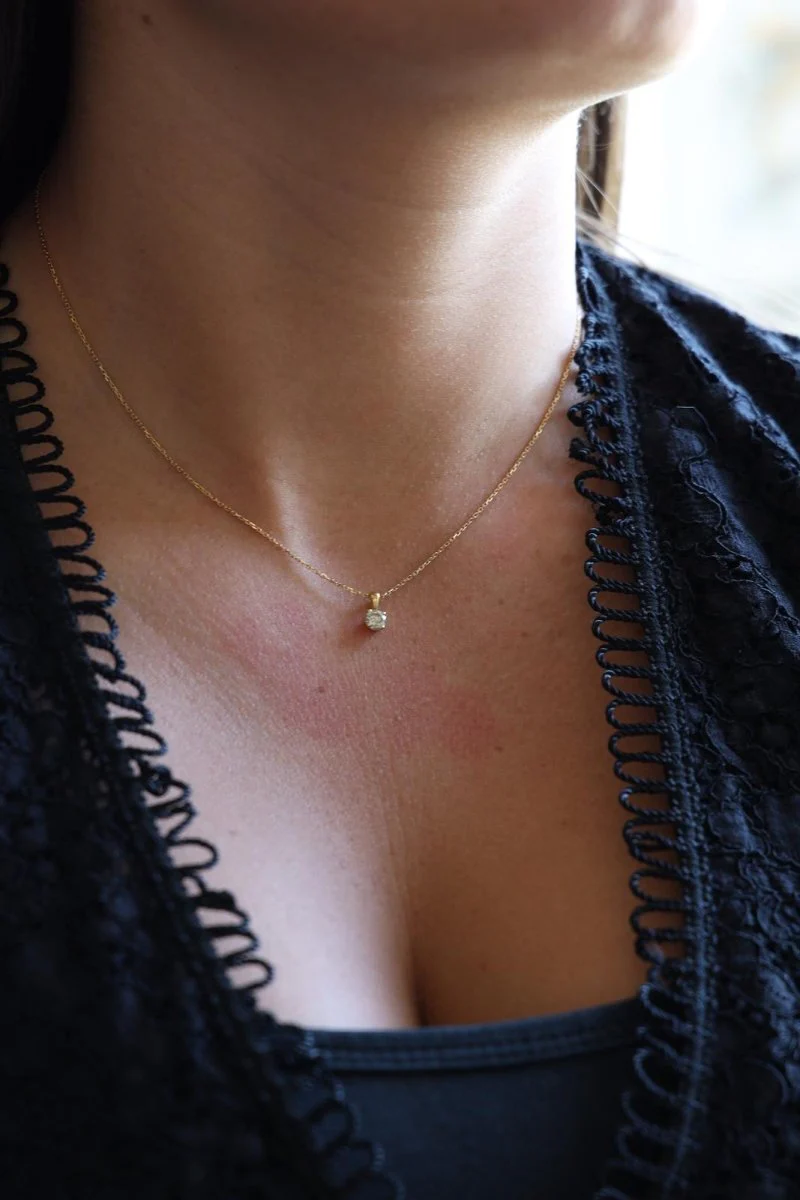 Collier Chaîne + pendentif Or jaune Diamant - Image 2