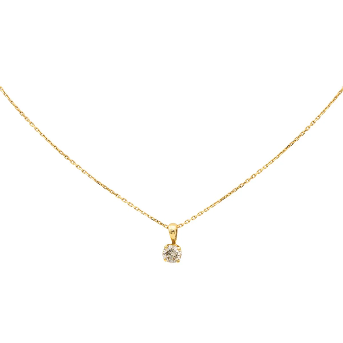 Collier Chaîne + pendentif Or jaune Diamant - Image 5