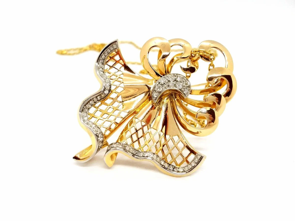 Collier Chaîne + pendentif Or jaune Diamant - Image 5