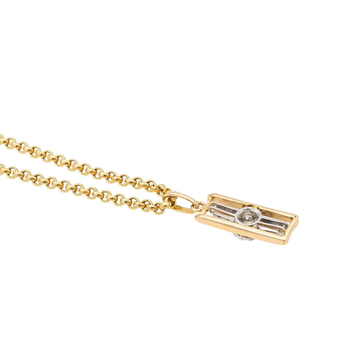 Collier Chaîne + pendentif Or jaune Diamant - Image 5