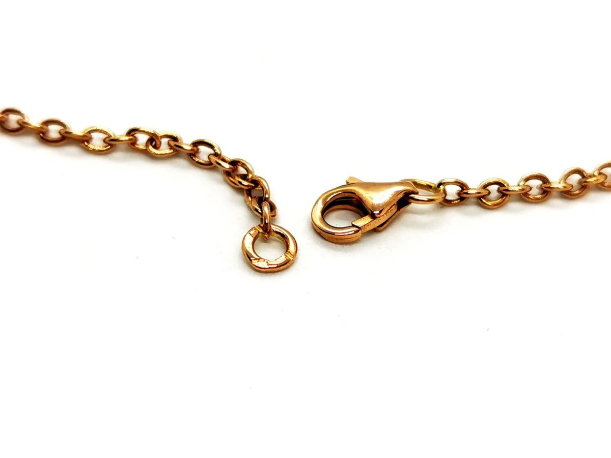 Collier Pendentif en or rose et onyx - Image 5