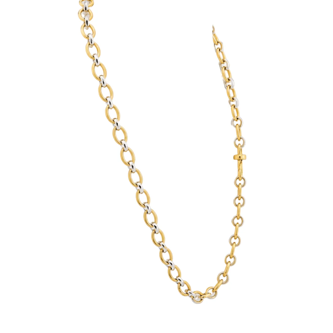 Collier Chaîne POMELLATO en or blanc et or jaune - Image 4