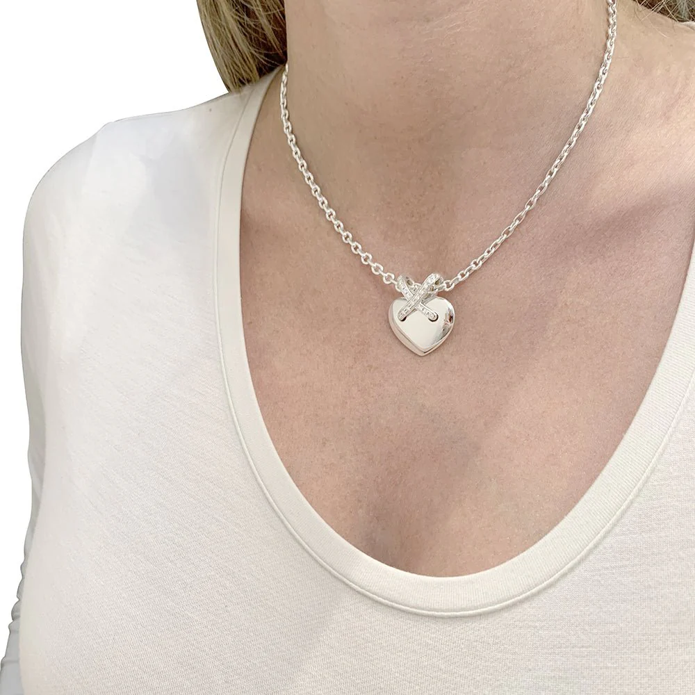 Collier CHAUMET, "Coeur Liens", or blanc et diamants - Image 2