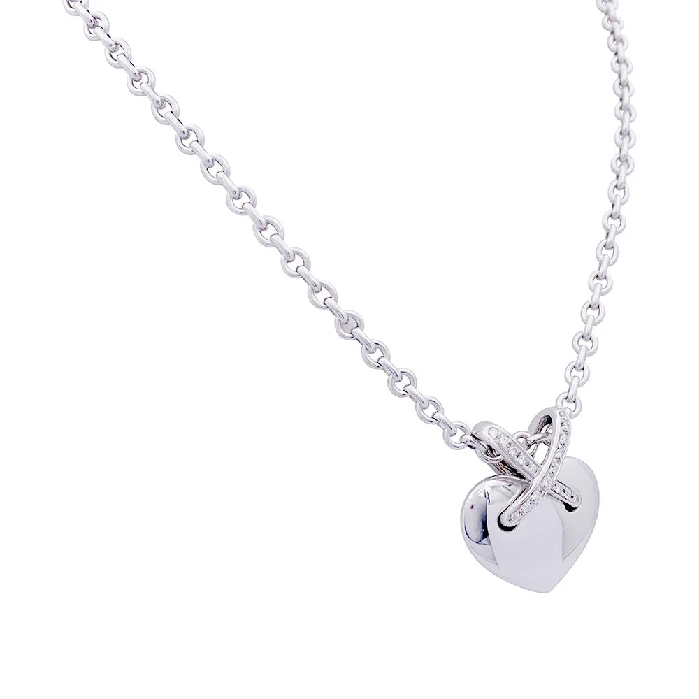 Collier CHAUMET, "Coeur Liens", or blanc et diamants - Image 5