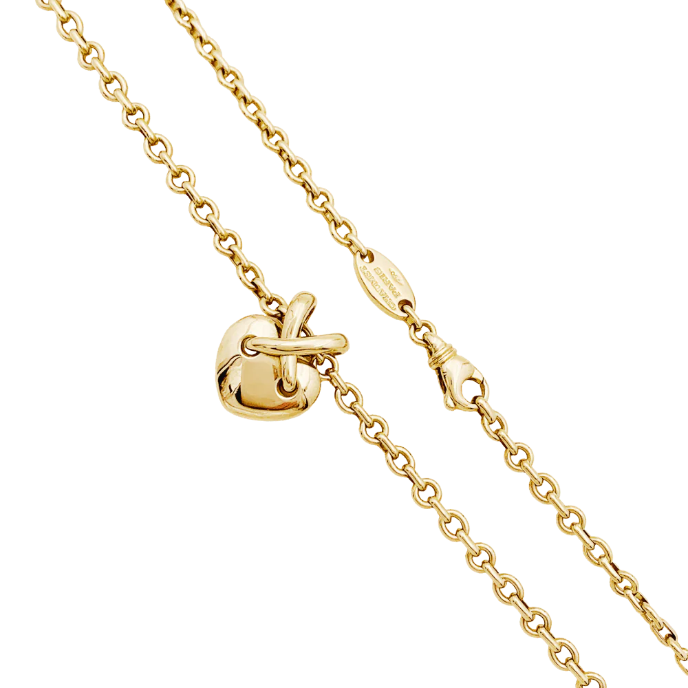 Collier Pendentif CHAUMET "Coeur Liens" en or jaune - Image 3