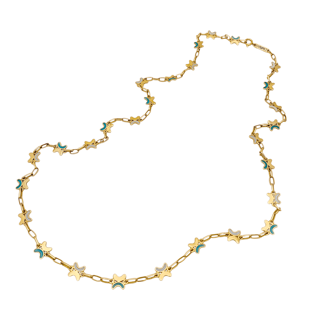 Collier Sautoir CHAUMET en or jaune et émail - Image 3