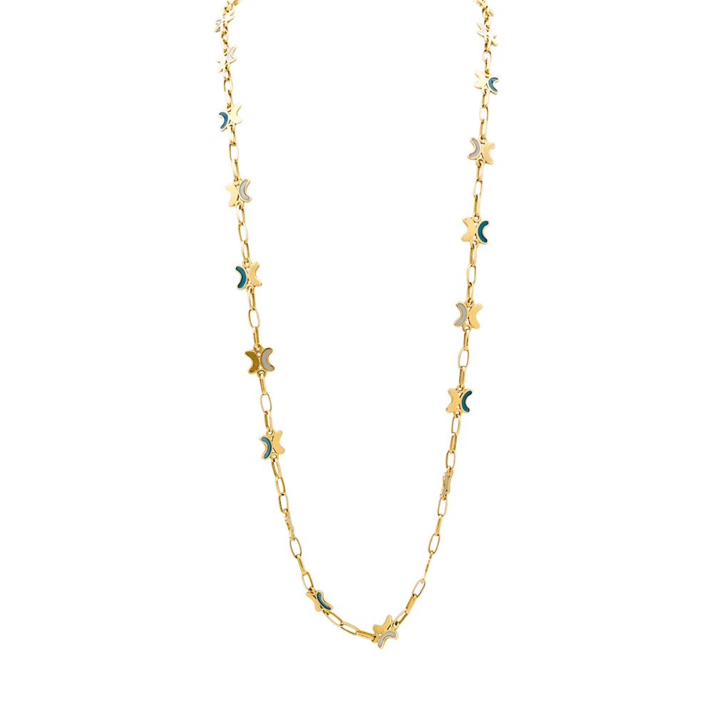 Collier Sautoir CHAUMET en or jaune et émail - Image 4