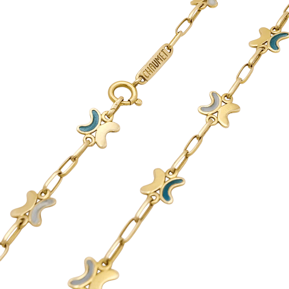 Collier Sautoir CHAUMET en or jaune et émail - Image 6