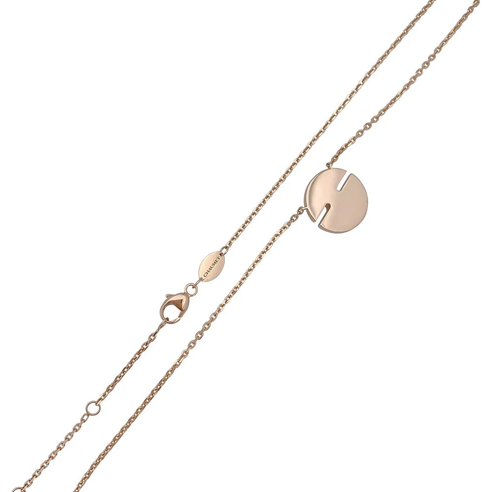 Collier Chaumet ,"Jeux de Liens", or rose, diamants et onyx. - Image 5