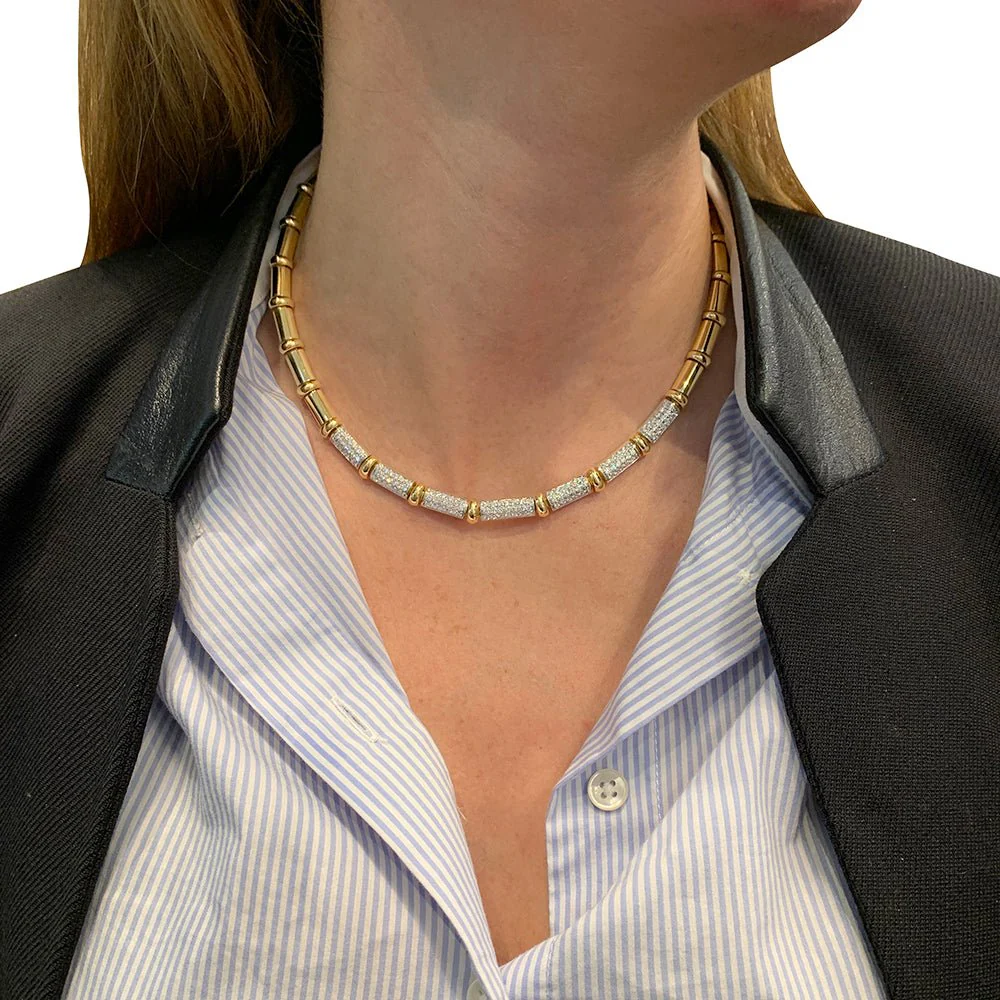 Collier CHIMENTO, or jaune, or blanc, diamants - Image 2