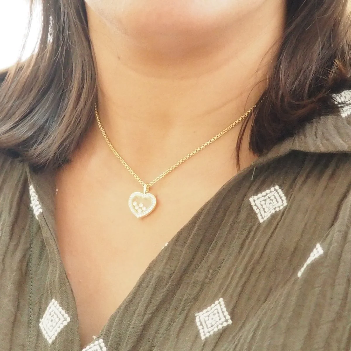 Collier Pendentif CHOPARD "Happy Diamonds" en or jaune et diamants - Image 2