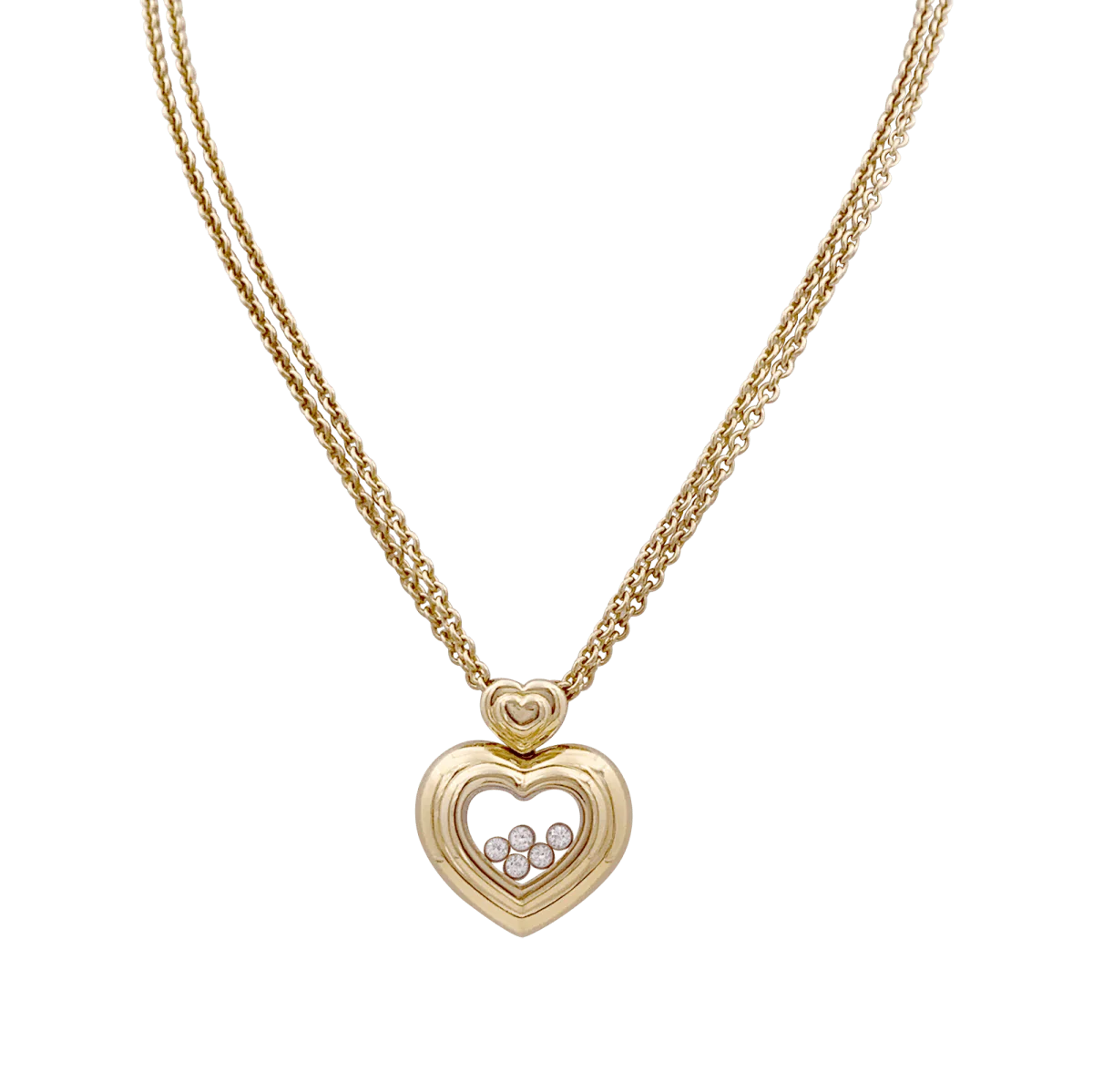 Collier CHOPARD "Happy Diamonds" en or jaune et diamants