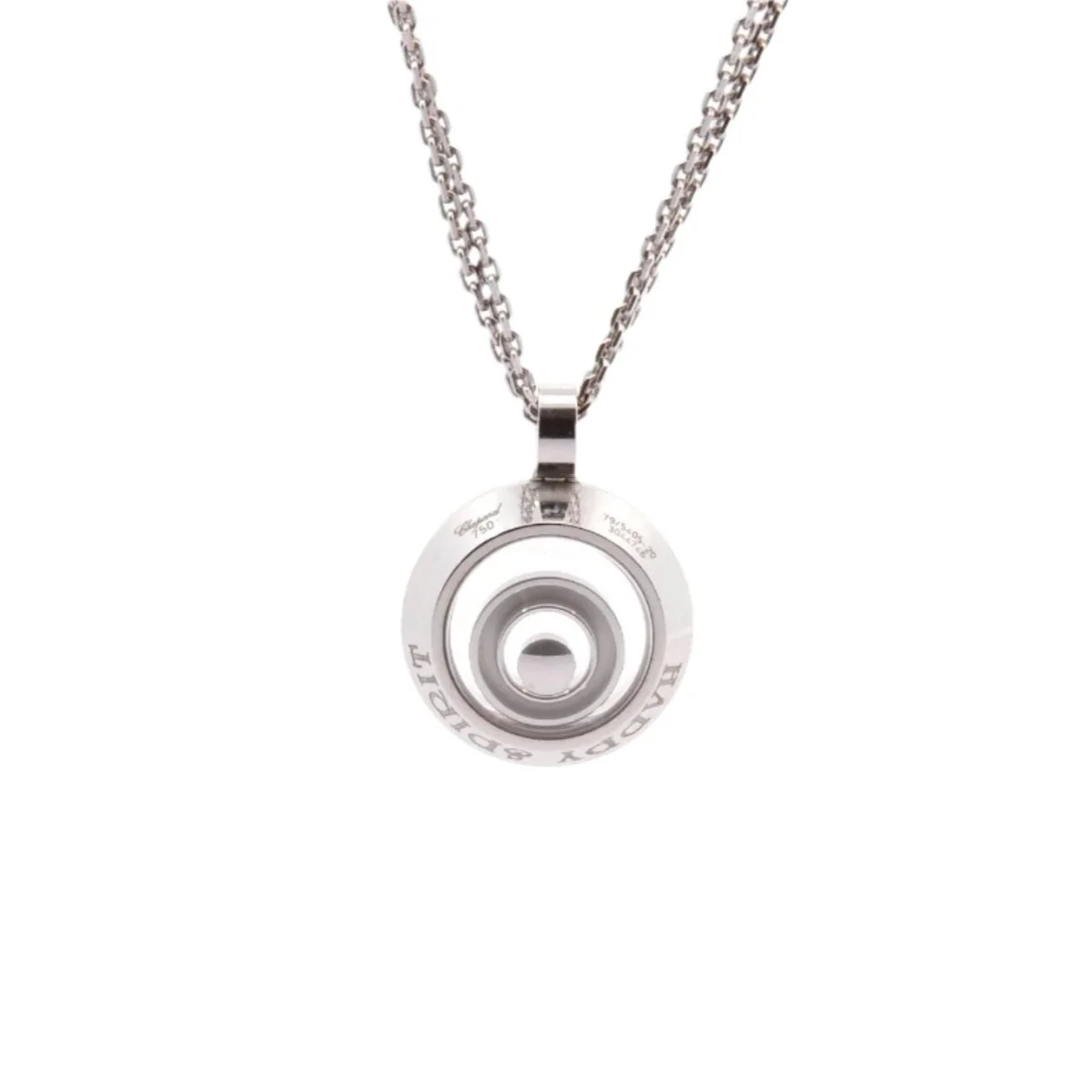Collier CHOPARD "Happy Spirit" en or blanc et diamants - Image 2