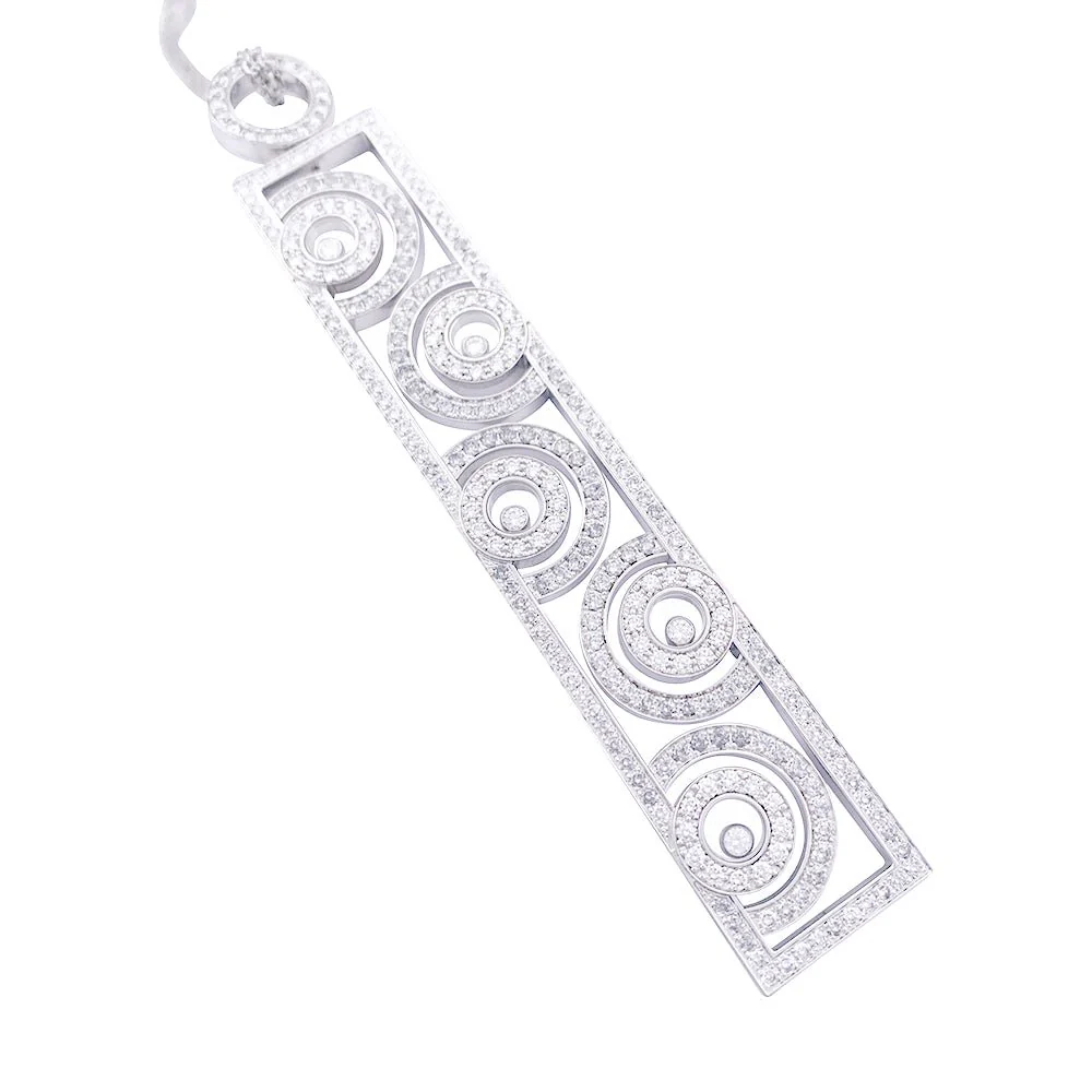 Collier CHOPARD "Happy Spirit", en or blanc et diamants. - Image 3