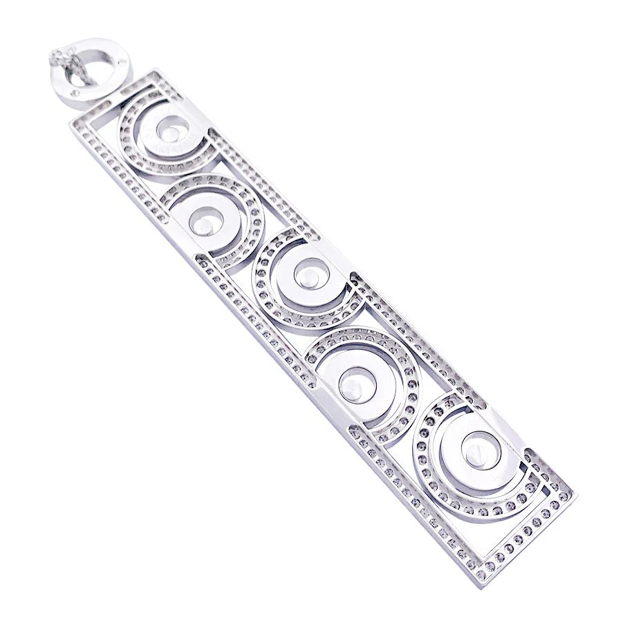 Collier CHOPARD "Happy Spirit", en or blanc et diamants. - Image 4