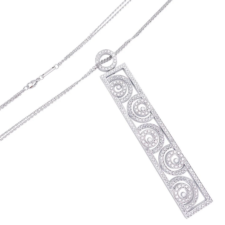 Collier CHOPARD "Happy Spirit", en or blanc et diamants. - Image 5