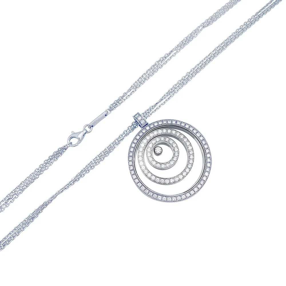 Collier Chopard, "Happy Spirit", or blanc, diamants. - Image 3