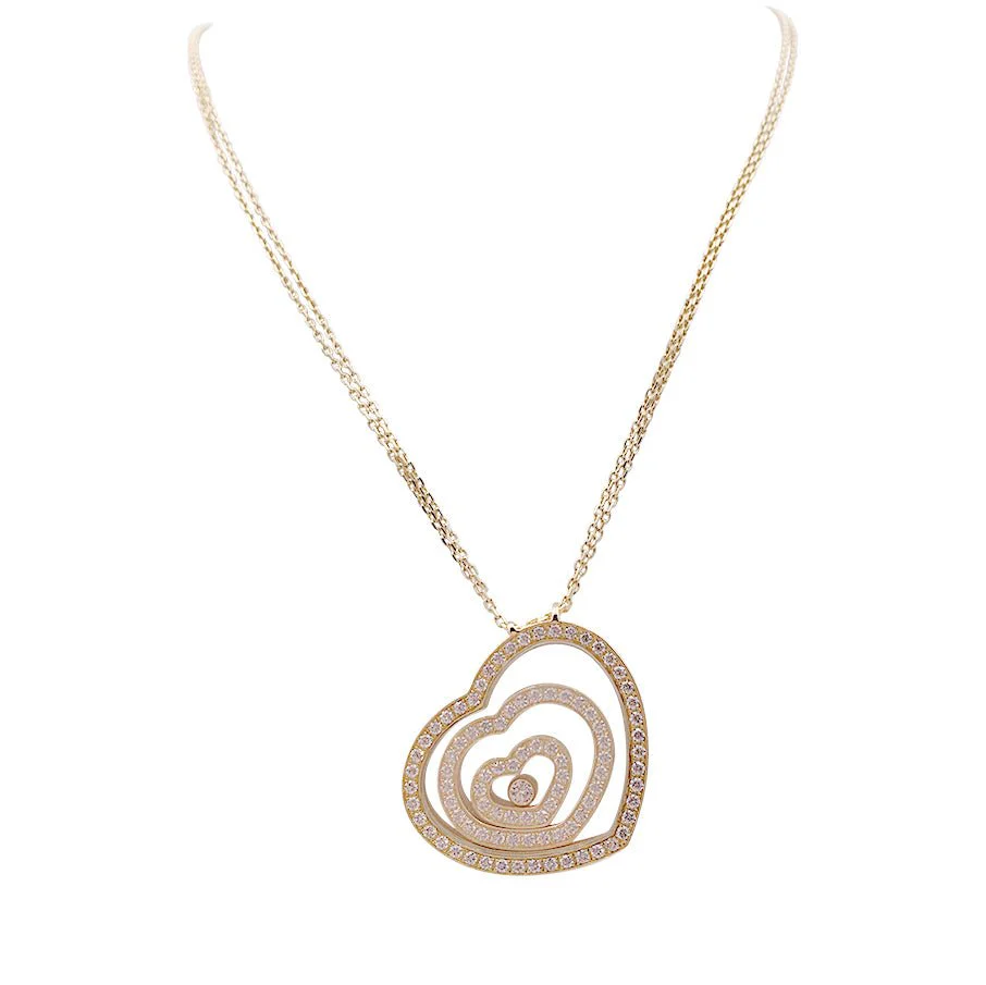 Collier Chopard, "Happy Spirit", or jaune, diamants.