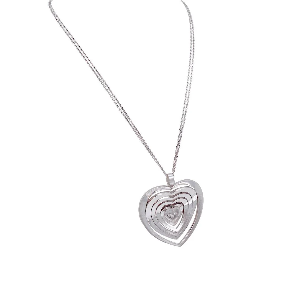 Collier CHOPARD, "Very Chopard Coeur" en or blanc et diamants - Image 7