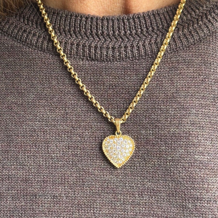 Collier Pendentif CHOPARD "Coeur" en or jaune et diamants - Image 2