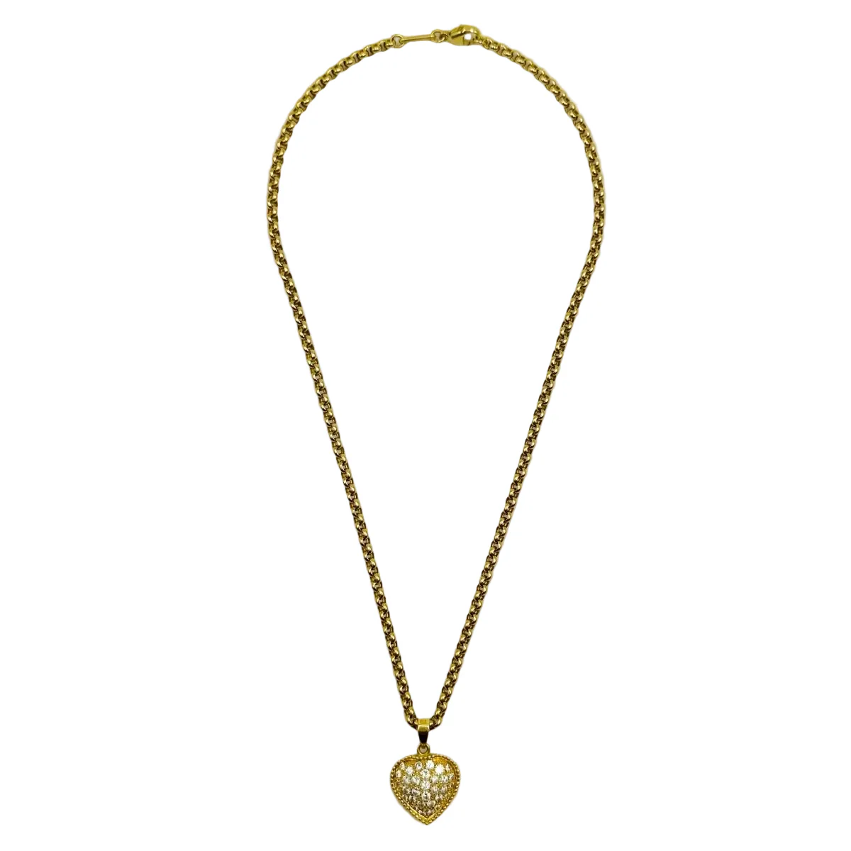 Collier Pendentif CHOPARD "Coeur" en or jaune et diamants - Image 3