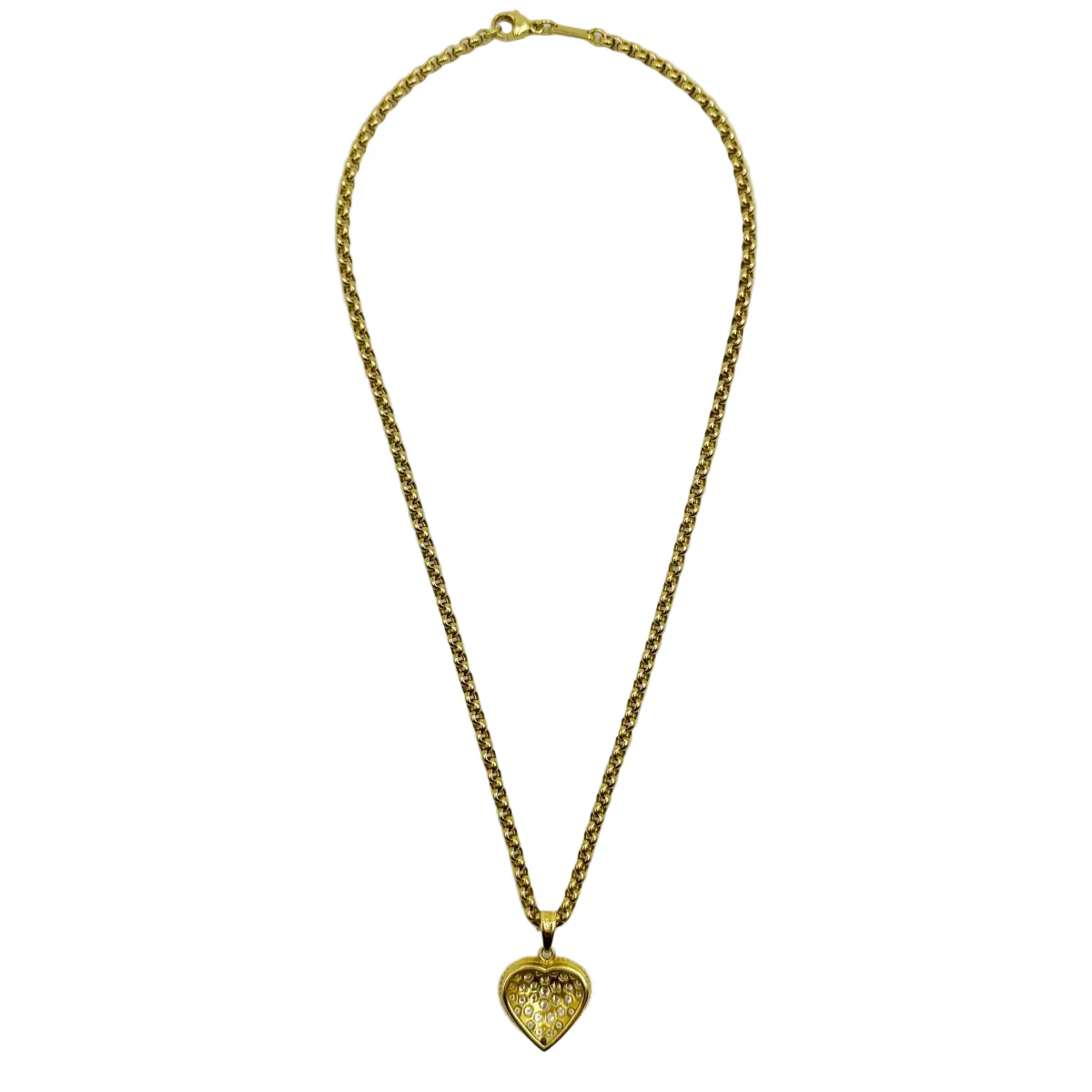 Collier Pendentif CHOPARD "Coeur" en or jaune et diamants - Image 4