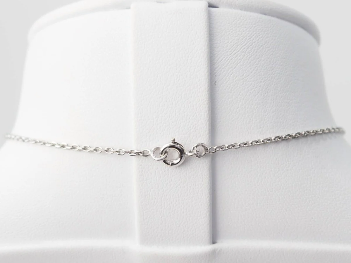 Collier coeur en or blanc et diamants - Image 7