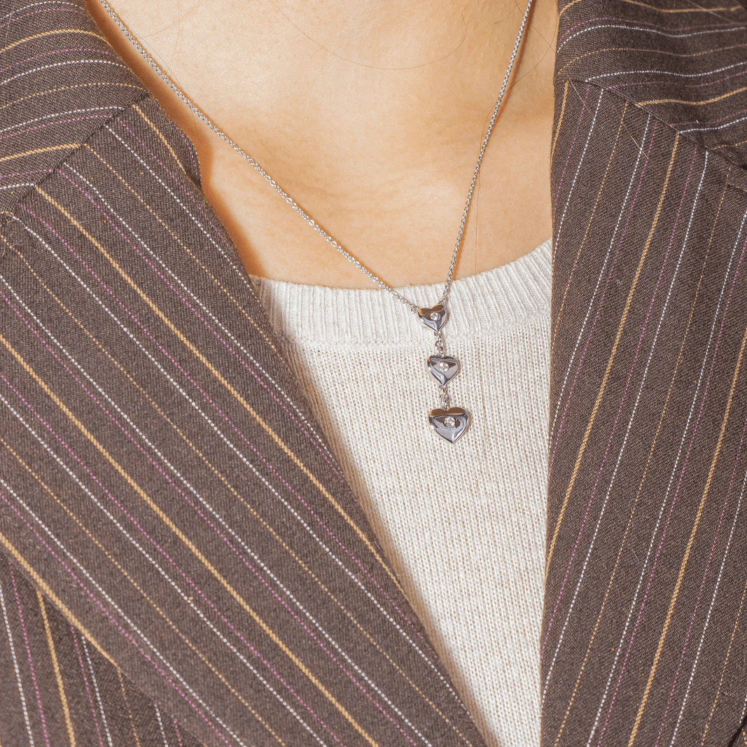Collier en or blanc et diamants - Image 2