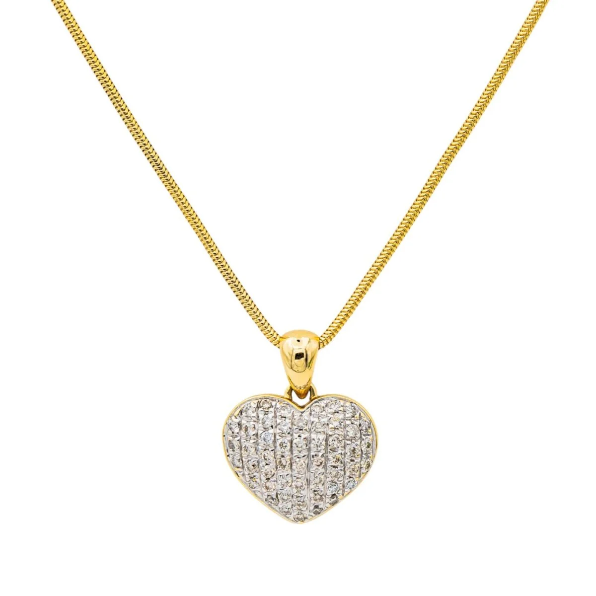 Collier Pendentif en or jaune et diamants