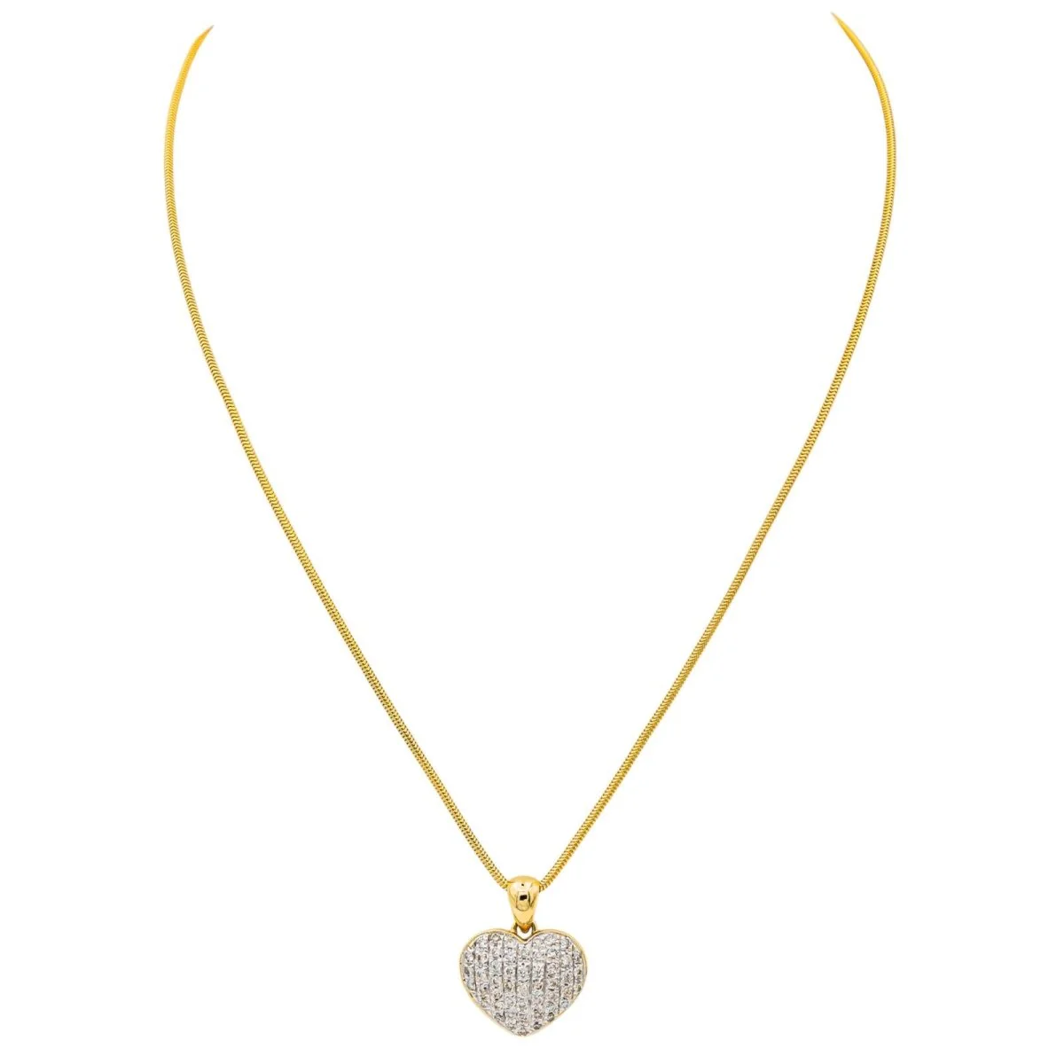 Collier Pendentif en or jaune et diamants - Image 3