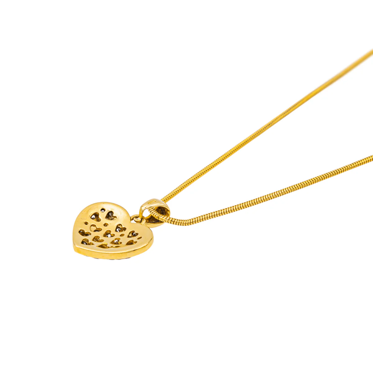 Collier Pendentif en or jaune et diamants - Image 5