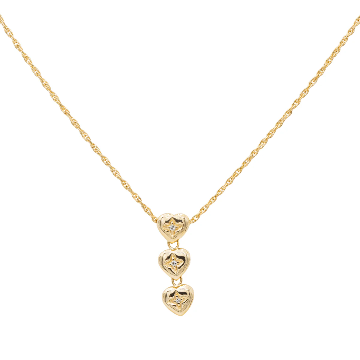 Collier Cœur Or jaune Diamant