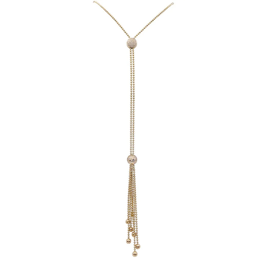 Collier cravate Cartier,“Draperie de Décolleté”, or jaune, diamants - Image 3